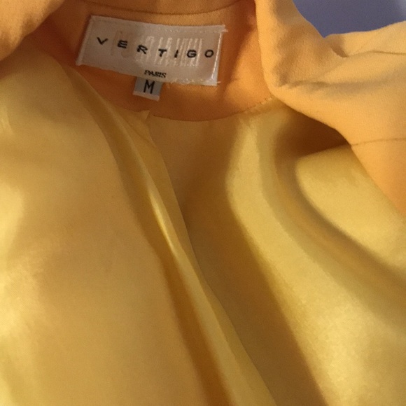 🔥🔥Vintage Vertigo Paris Yellow  Blazer ! - Picture 7 of 7